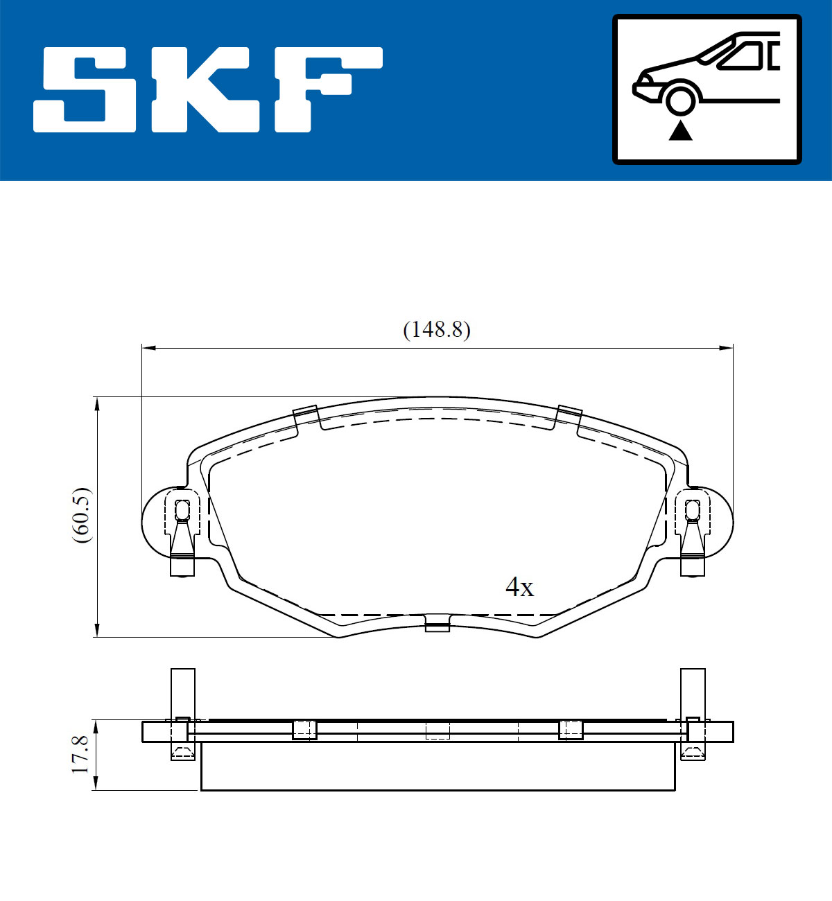 Brake Pad Set, disc brake - VKBP 80390 SKF
