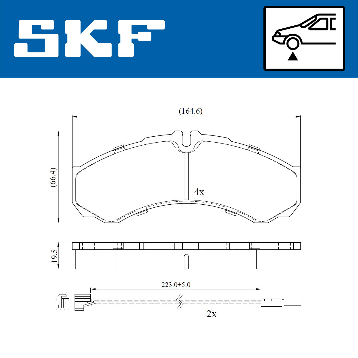 Brake Pad Set, disc brake - VKBP 80422 E SKF