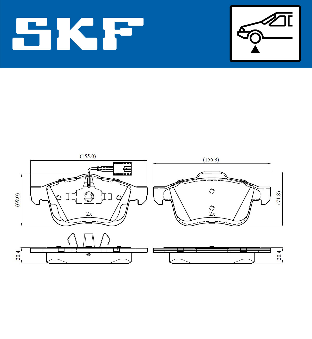Brake Pad Set, disc brake - VKBP 80432 E SKF