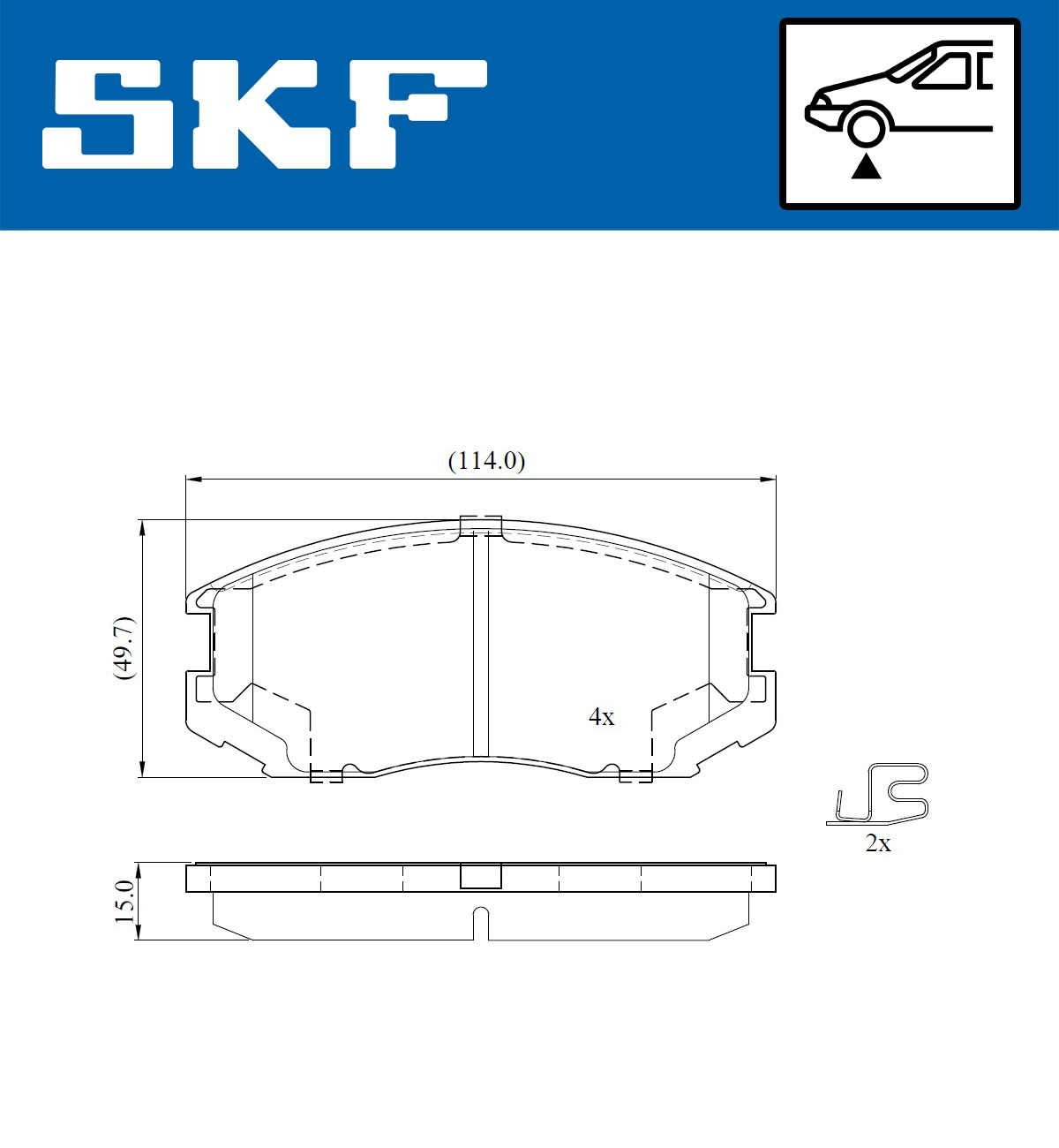 Brake Pad Set, disc brake - VKBP 80715 A SKF