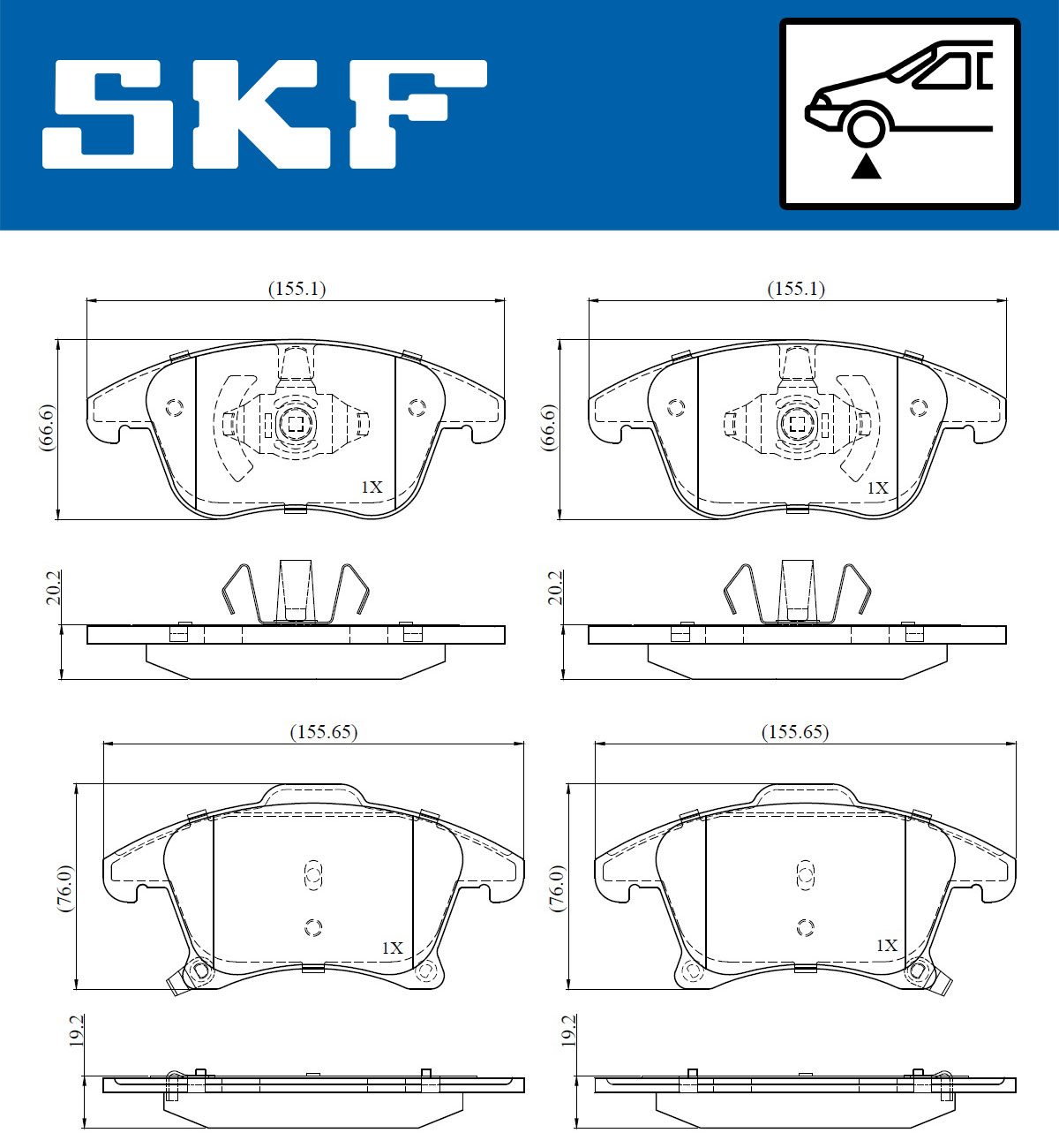 Brake Pad Set, disc brake - VKBP 80847 A SKF