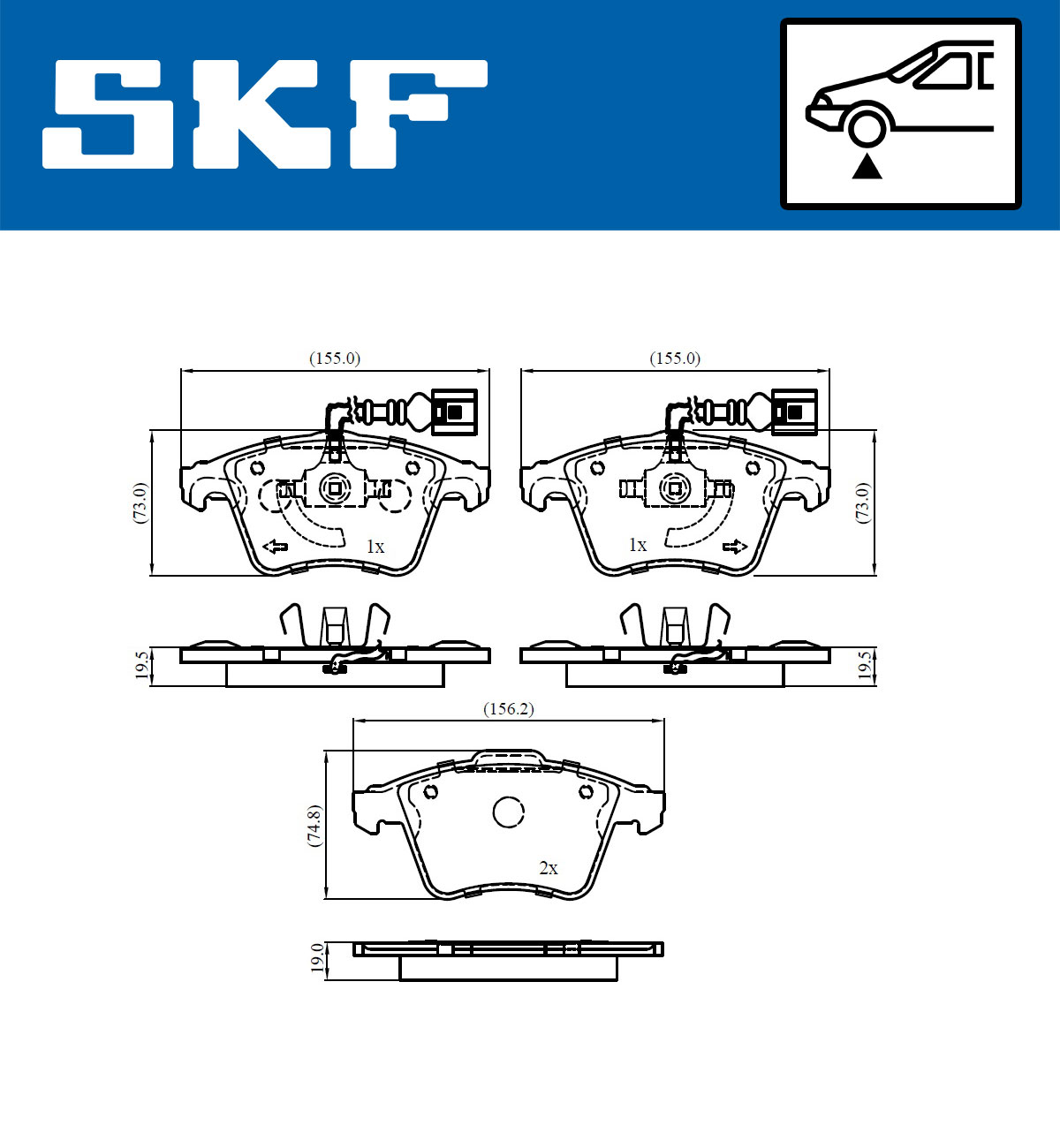 Brake Pad Set, disc brake - VKBP 81041 E SKF