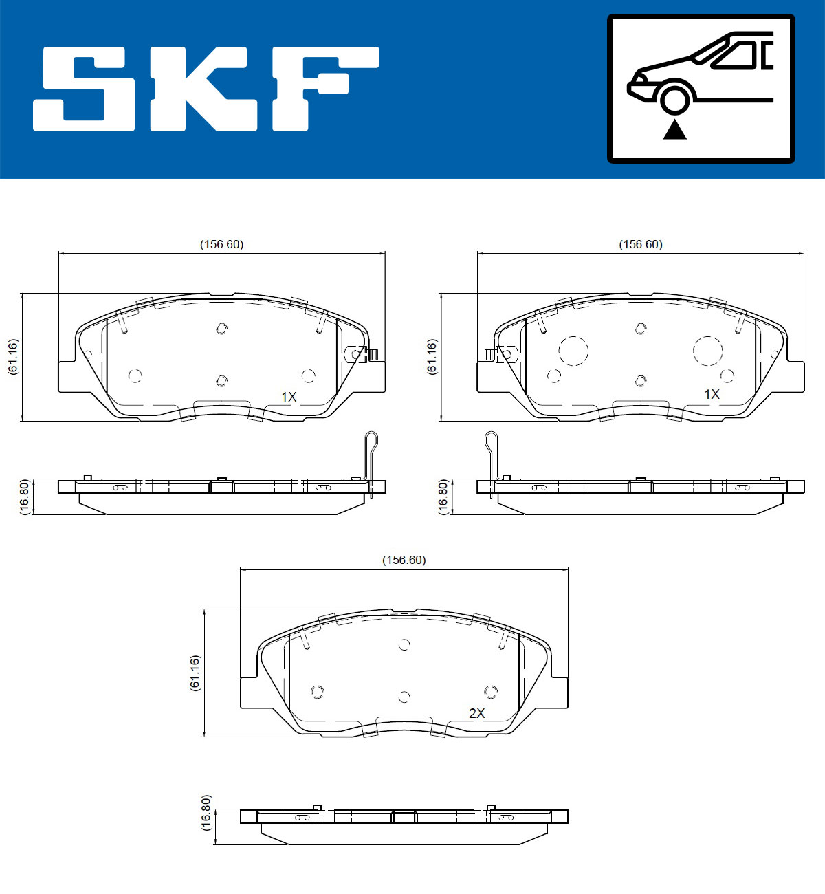 Brake Pad Set, disc brake - VKBP 81093 A SKF