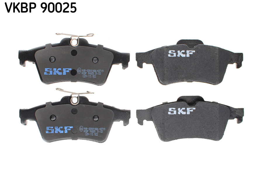 Комплект тормозных колодок, дисковый тормоз - VKBP 90025 SKF