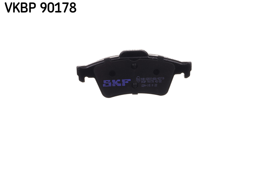 Комплект тормозных колодок, дисковый тормоз - VKBP 90178 SKF