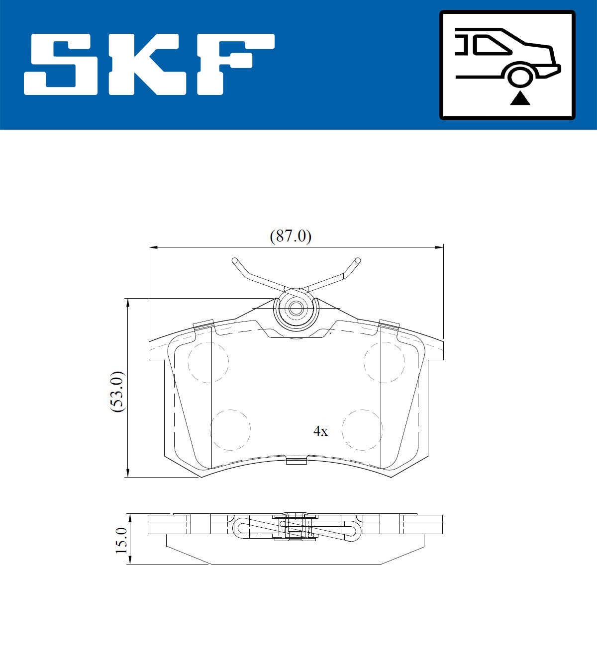 Brake Pad Set, disc brake - VKBP 90229 SKF