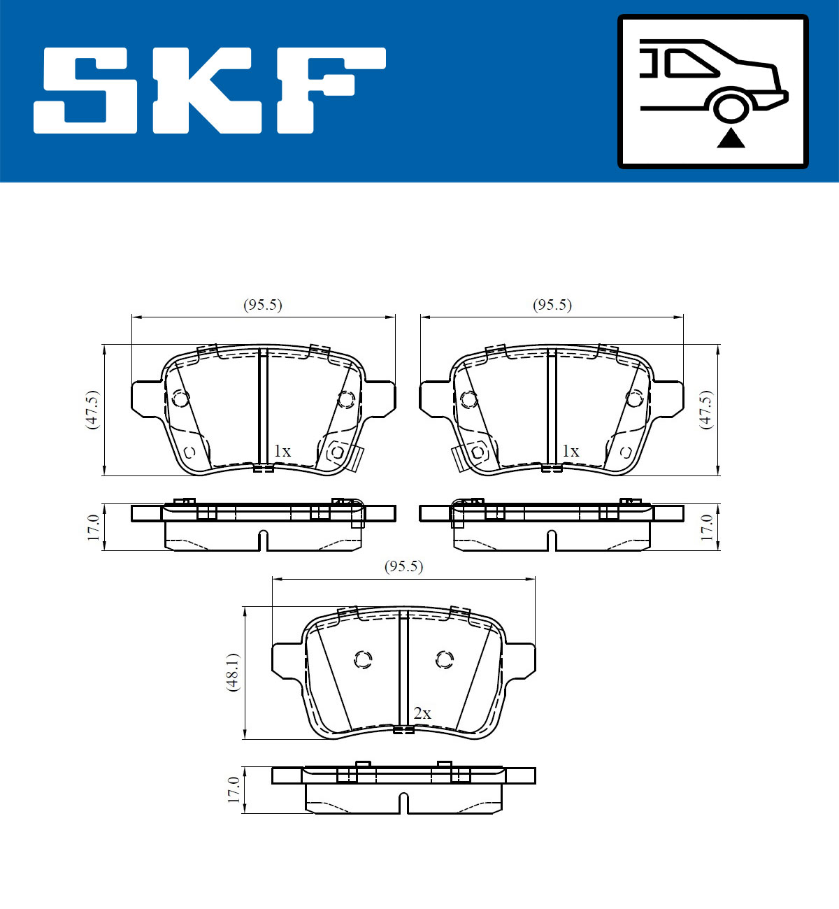 Brake Pad Set, disc brake - VKBP 90355 A SKF
