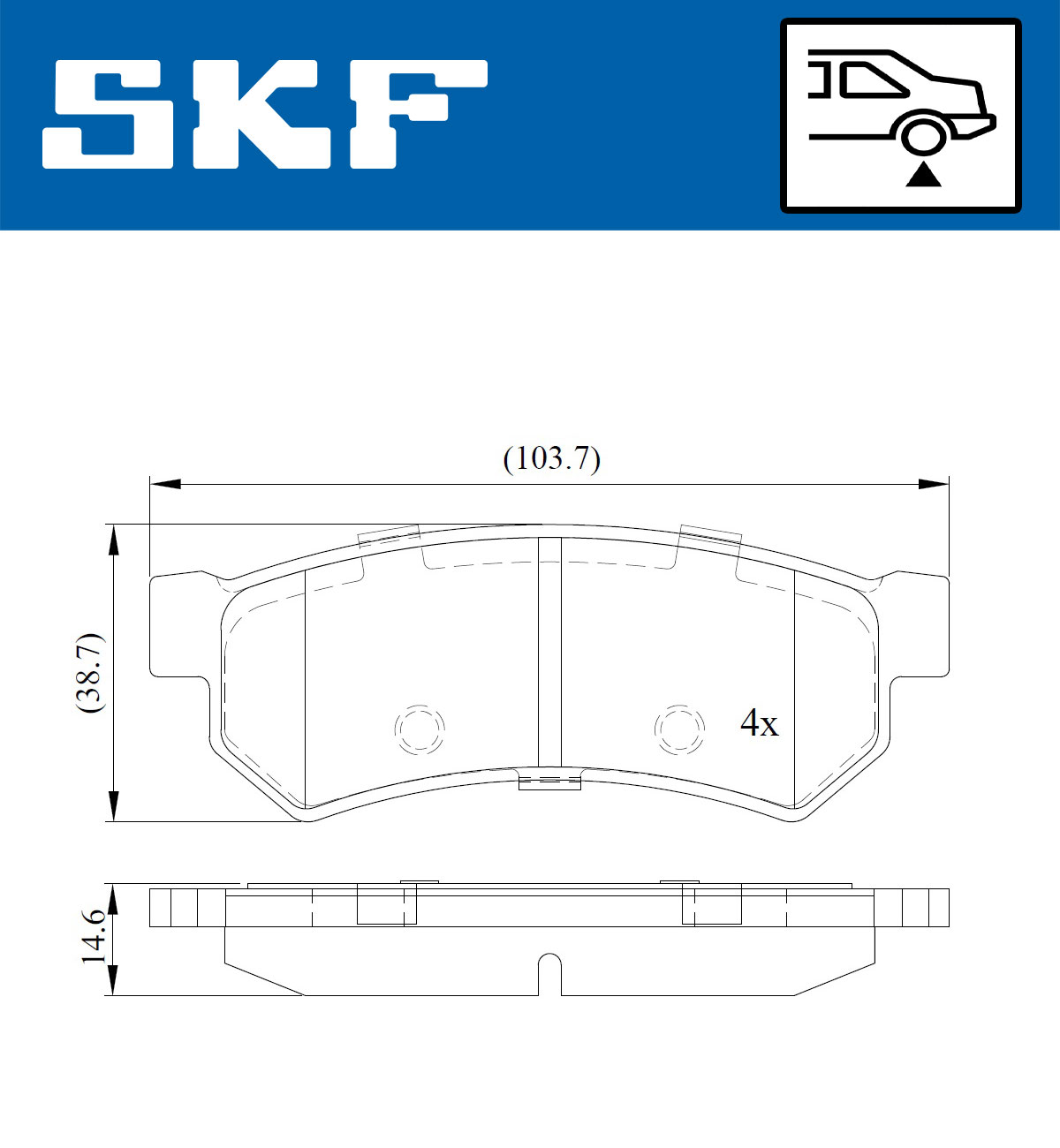 Brake Pad Set, disc brake - VKBP 90588 SKF