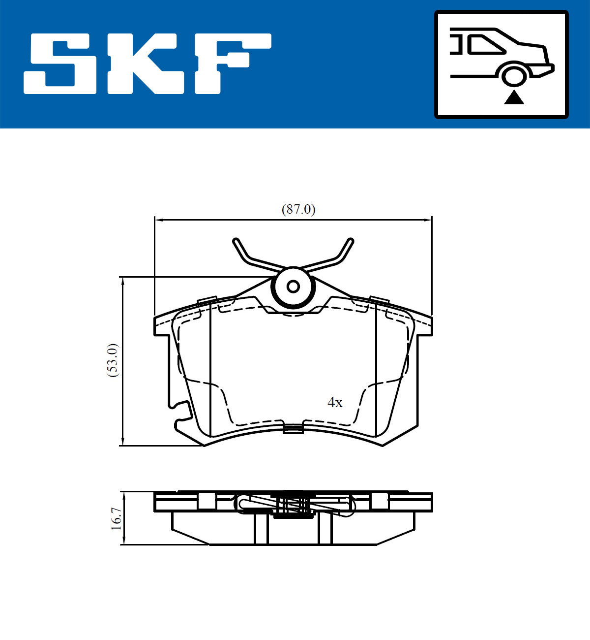 Brake Pad Set, disc brake - VKBP 90694 SKF