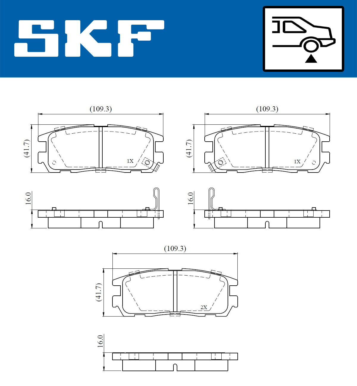 Brake Pad Set, disc brake - VKBP 90874 A SKF