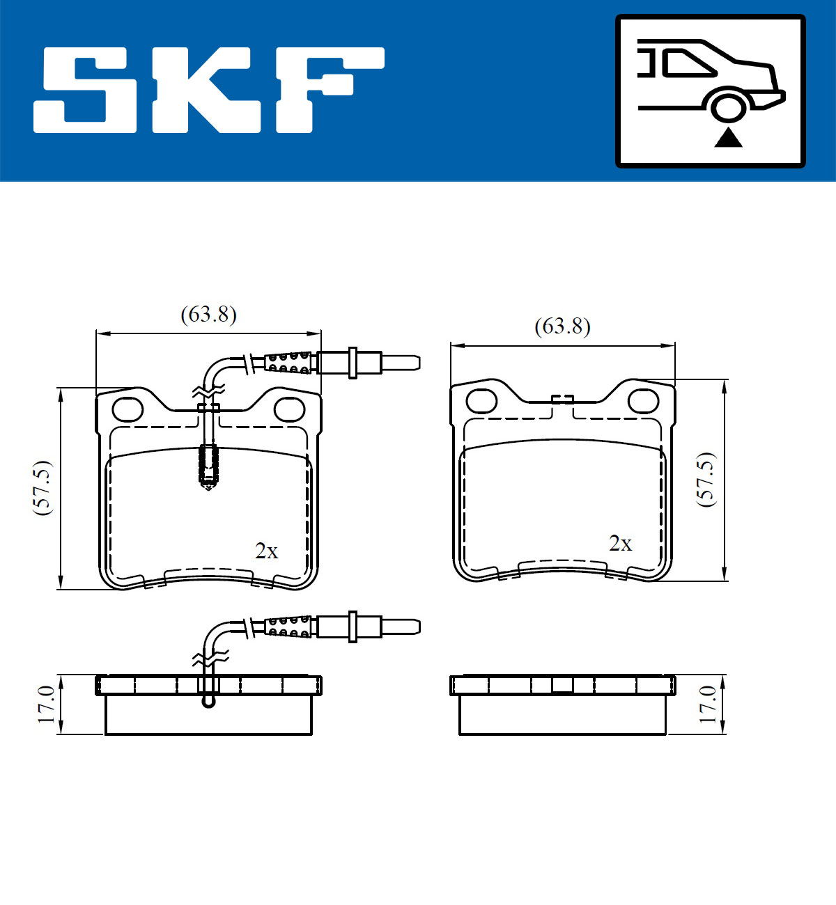 Brake Pad Set, disc brake - VKBP 91059 E SKF