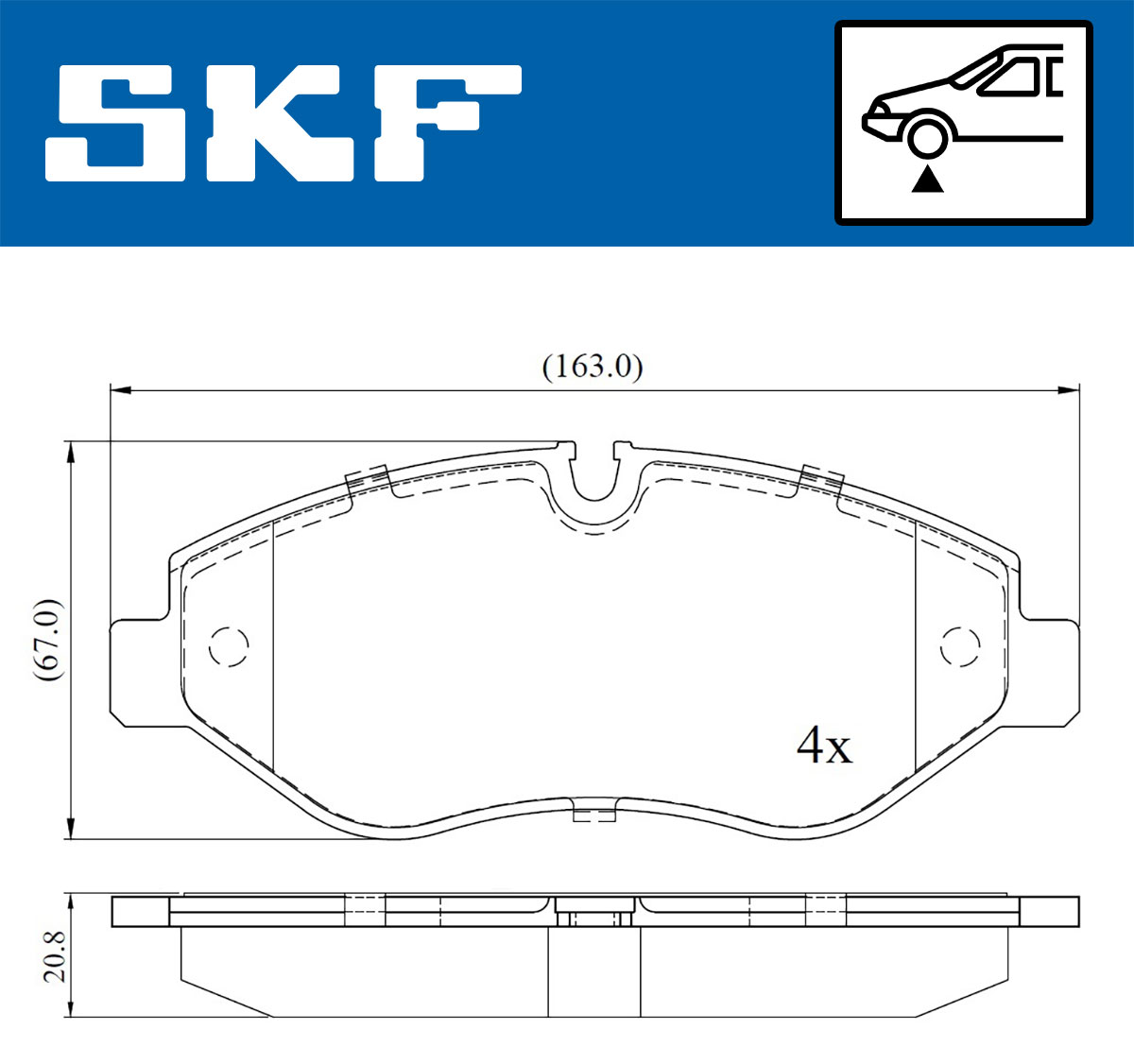 Brake Pad Set, disc brake - VKBP 80006 SKF