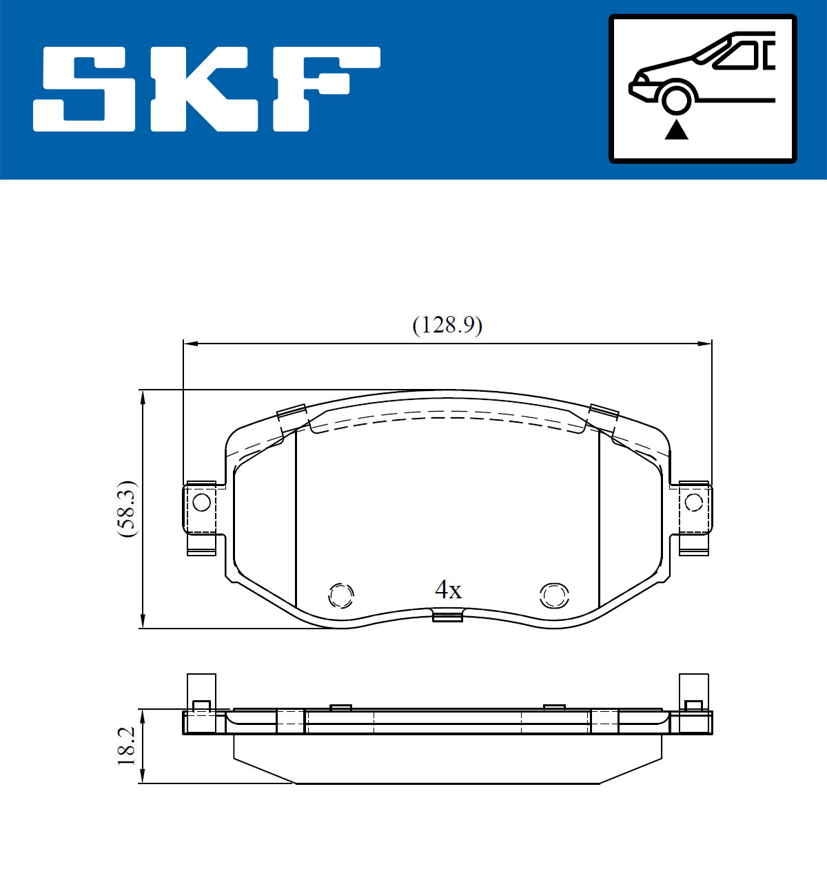 Brake Pad Set, disc brake - VKBP 80083 SKF