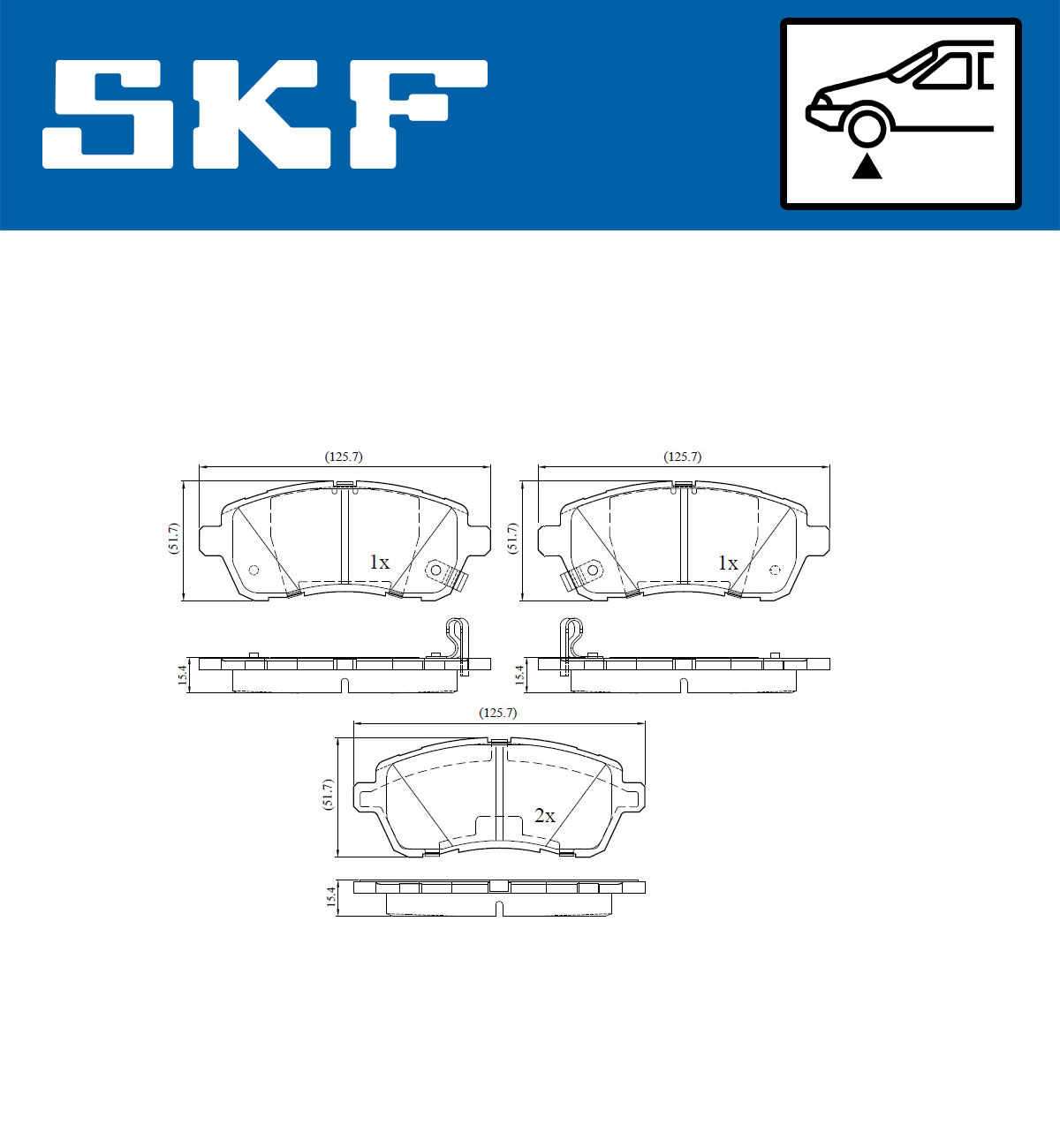 Brake Pad Set, disc brake - VKBP 80096 A SKF