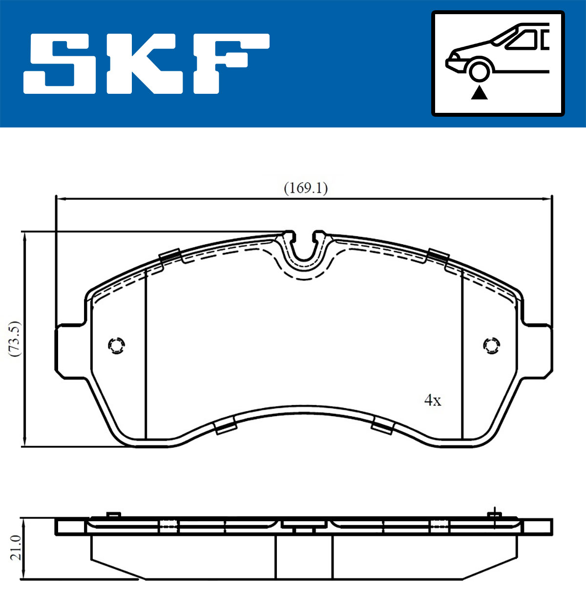 Brake Pad Set, disc brake - VKBP 80115 SKF