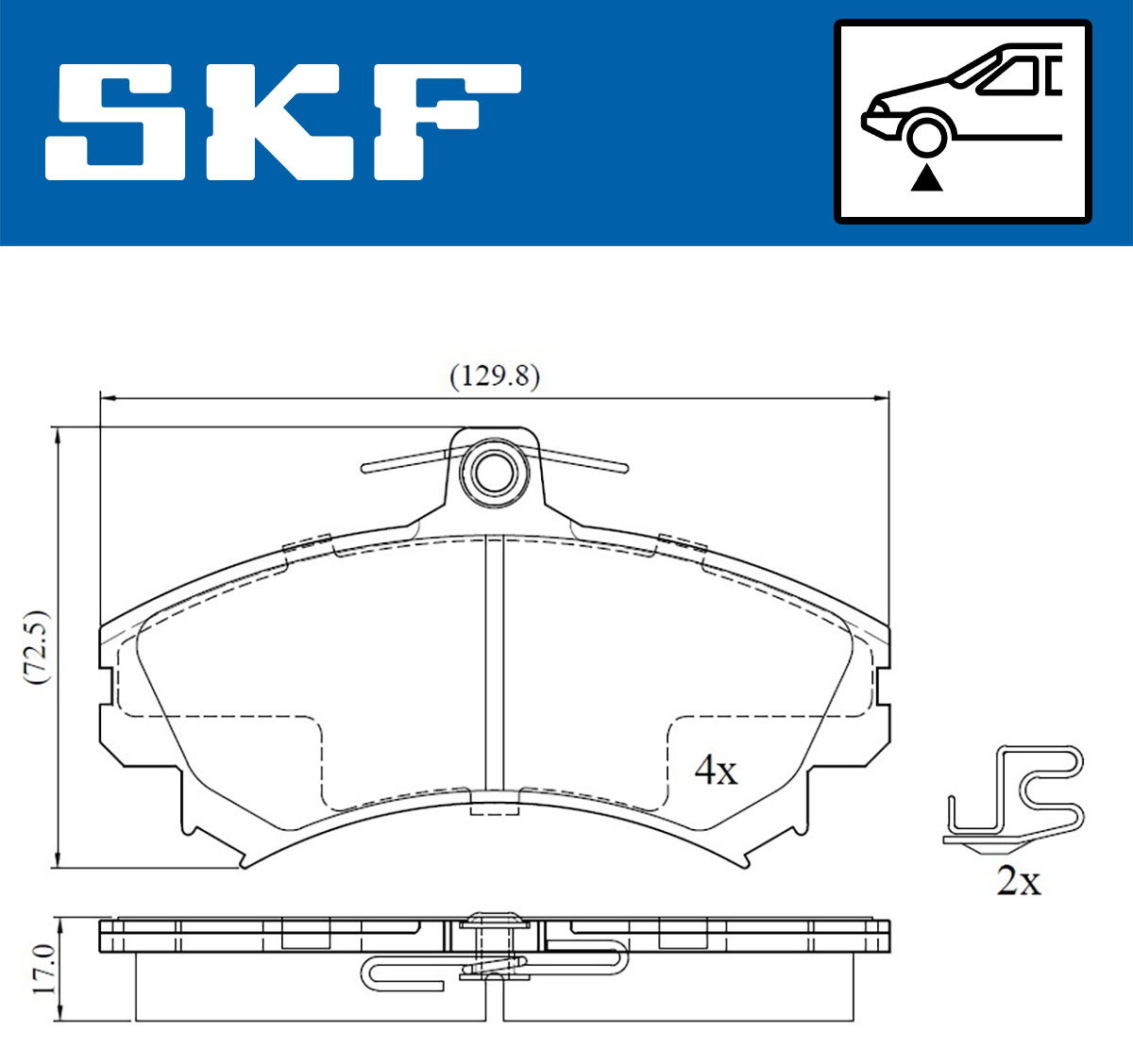 Brake Pad Set, disc brake - VKBP 80193 A SKF