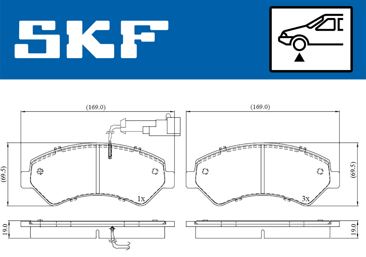 Brake Pad Set, disc brake - VKBP 80210 E SKF