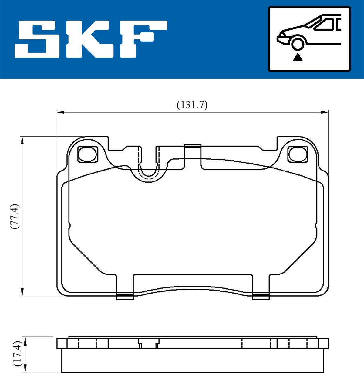 Комплект тормозных колодок, дисковый тормоз - VKBP 80225 SKF