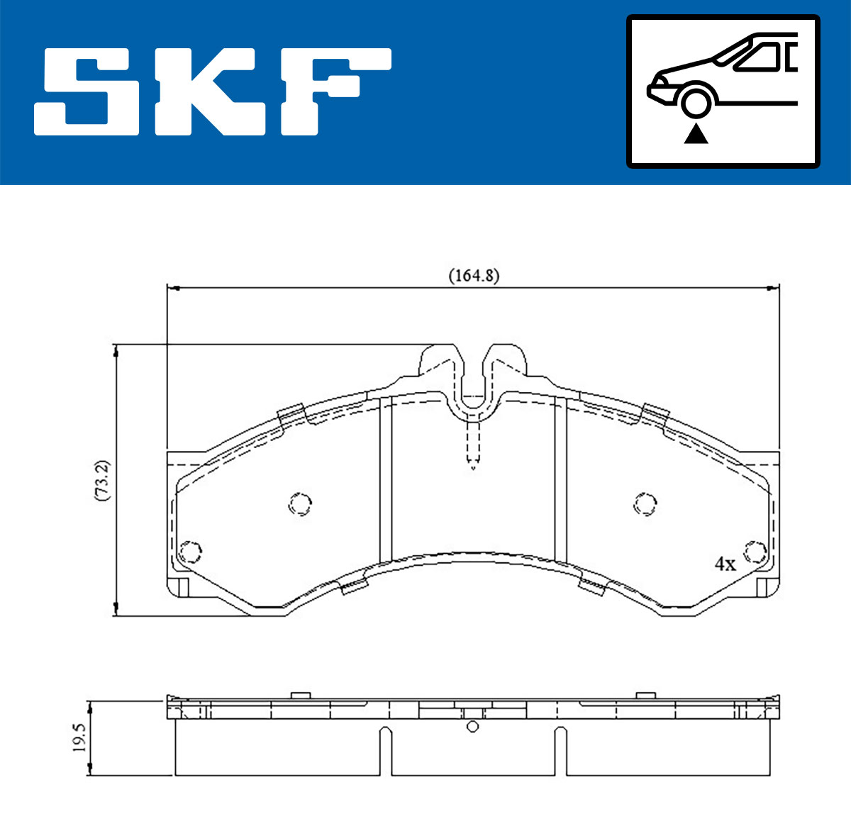 Brake Pad Set, disc brake - VKBP 80251 SKF
