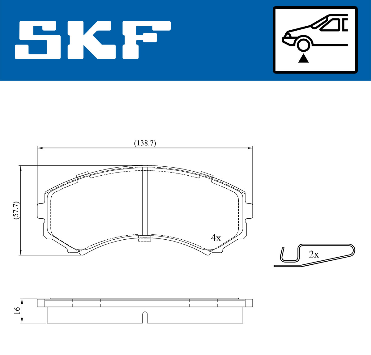 Brake Pad Set, disc brake - VKBP 80252 A SKF
