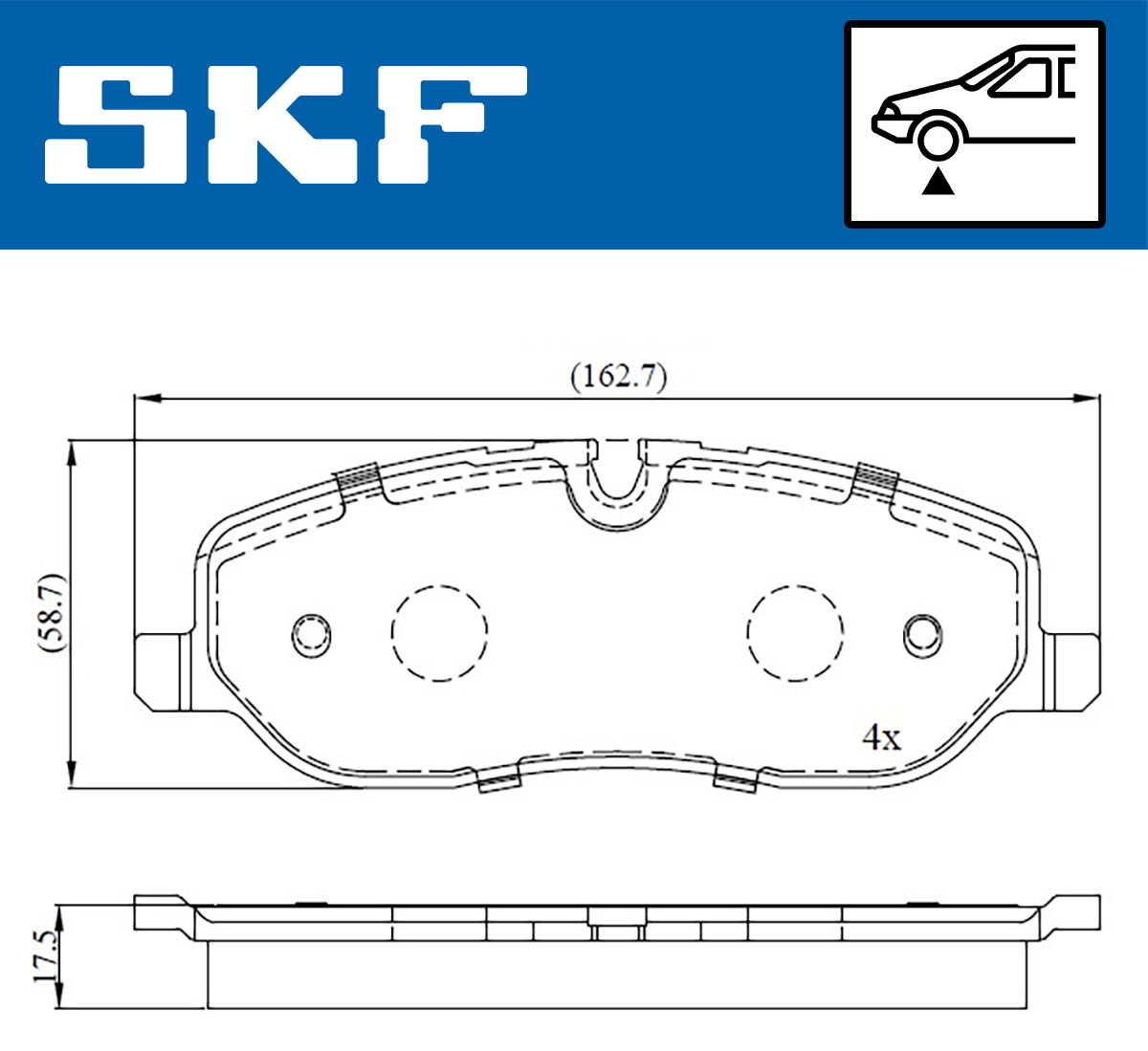 Brake Pad Set, disc brake - VKBP 80306 SKF