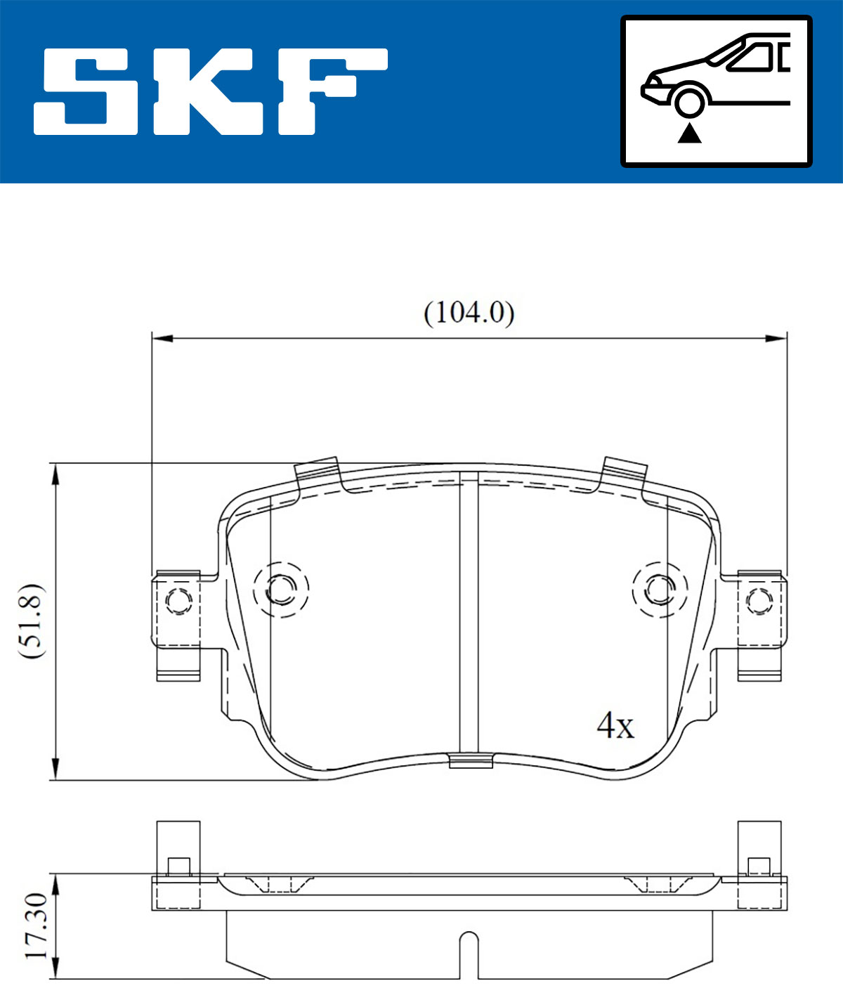 Brake Pad Set, disc brake - VKBP 80324 SKF