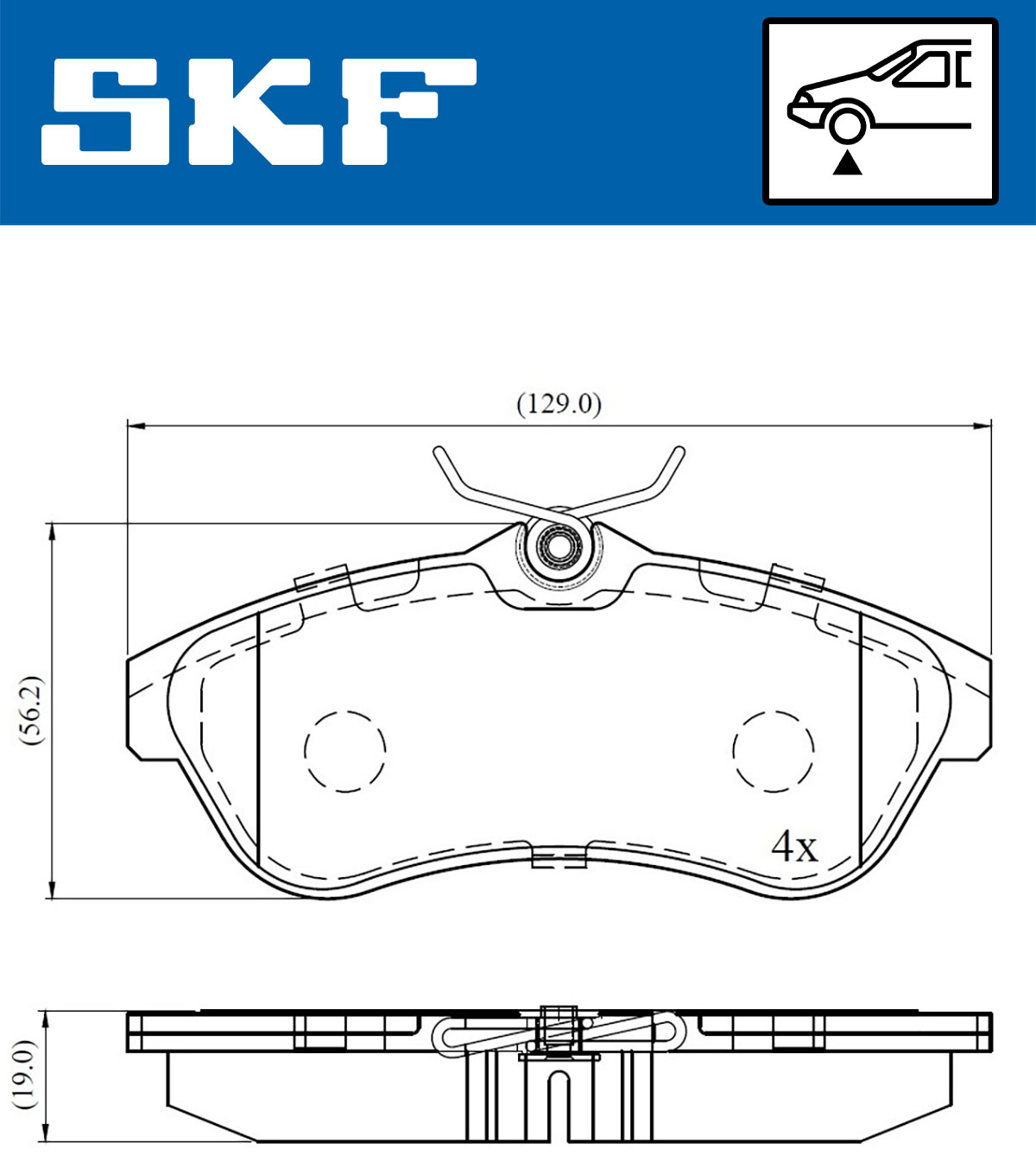 Brake Pad Set, disc brake - VKBP 80344 SKF