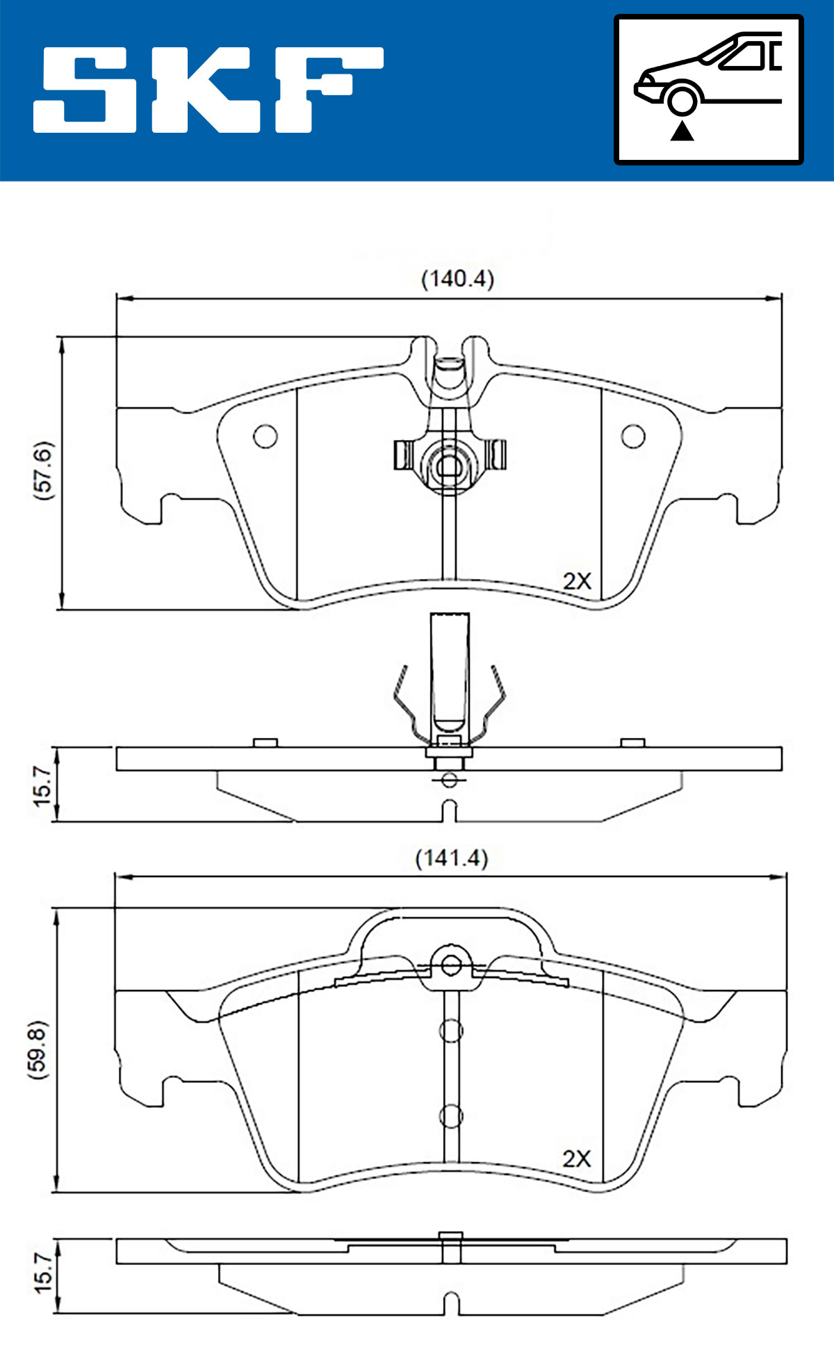 Brake Pad Set, disc brake - VKBP 80430 A SKF