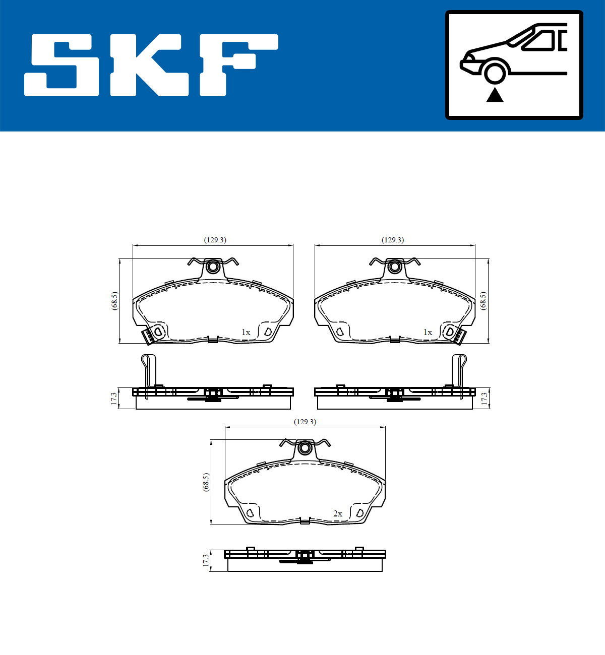 Brake Pad Set, disc brake - VKBP 80479 A SKF