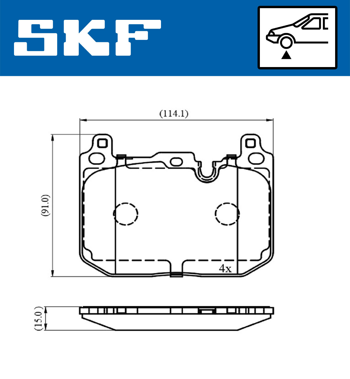 Комплект тормозных колодок, дисковый тормоз - VKBP 80481 SKF