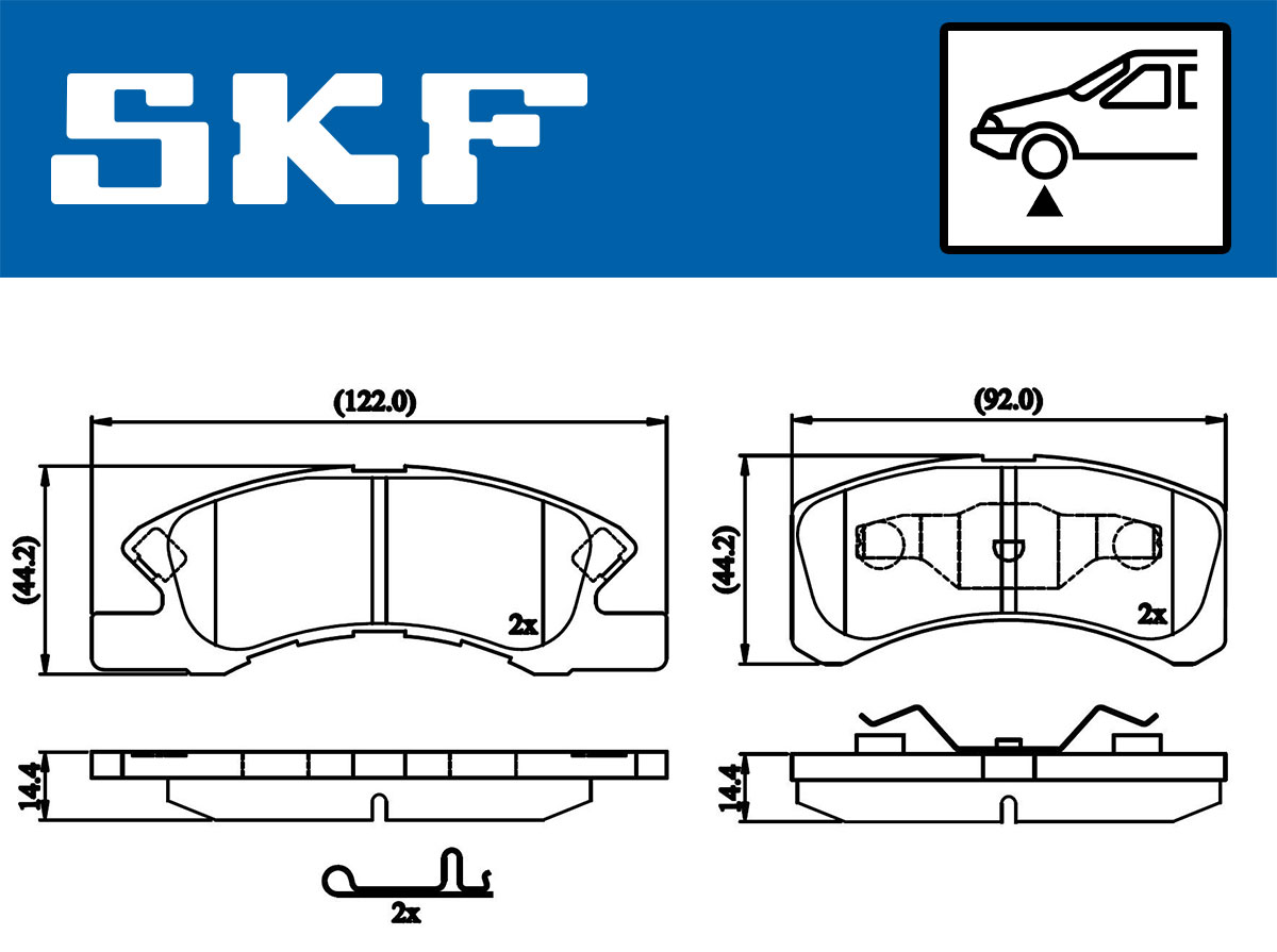 Brake Pad Set, disc brake - VKBP 80490 A SKF