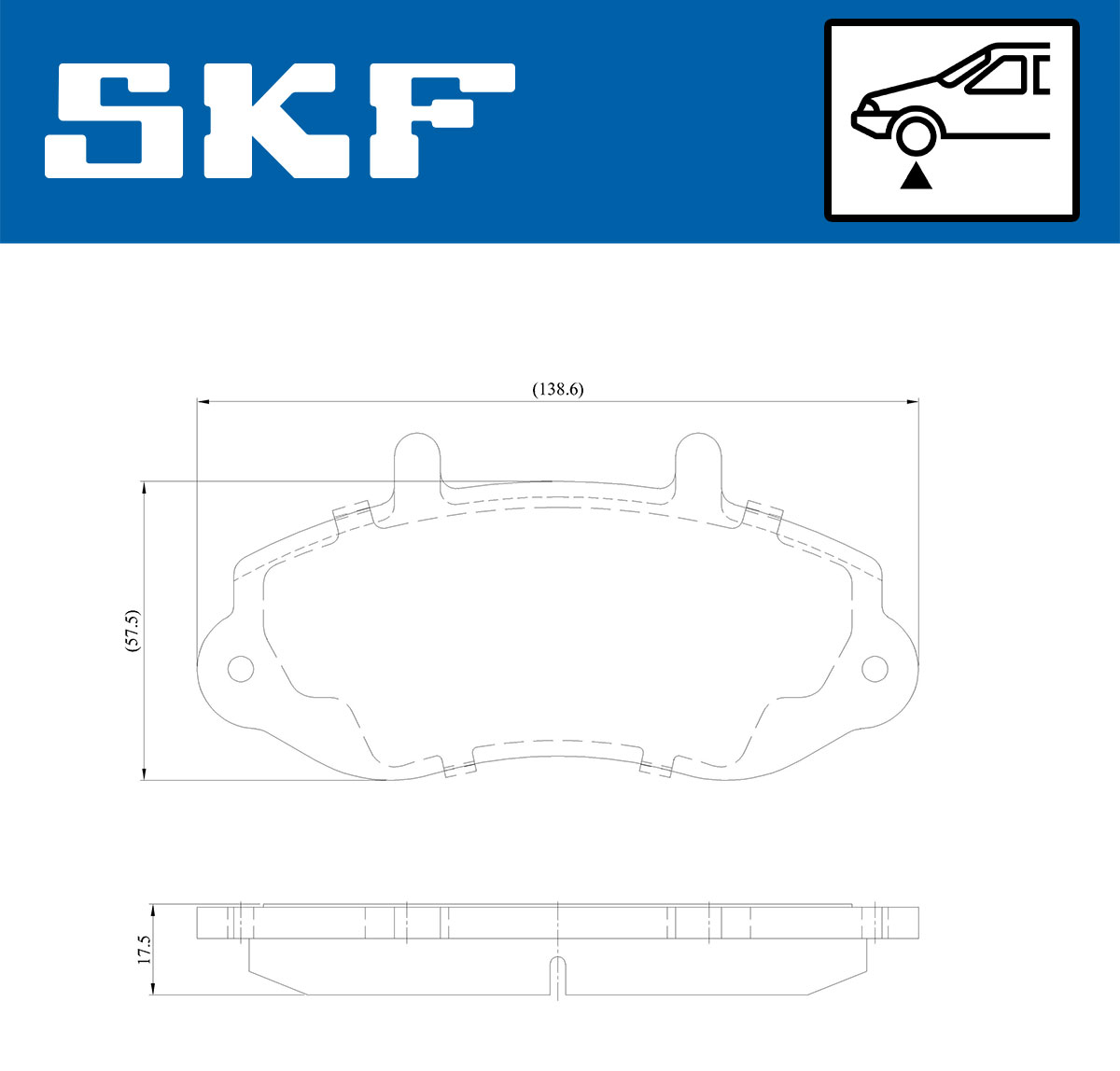 Brake Pad Set, disc brake - VKBP 80522 SKF