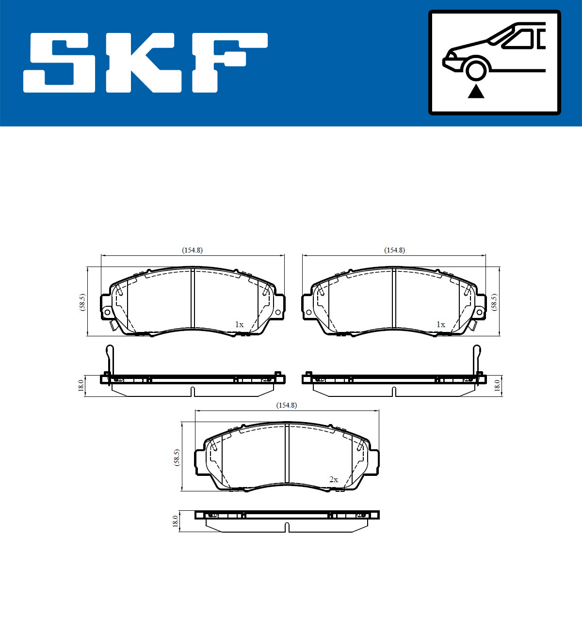 Brake Pad Set, disc brake - VKBP 80533 A SKF