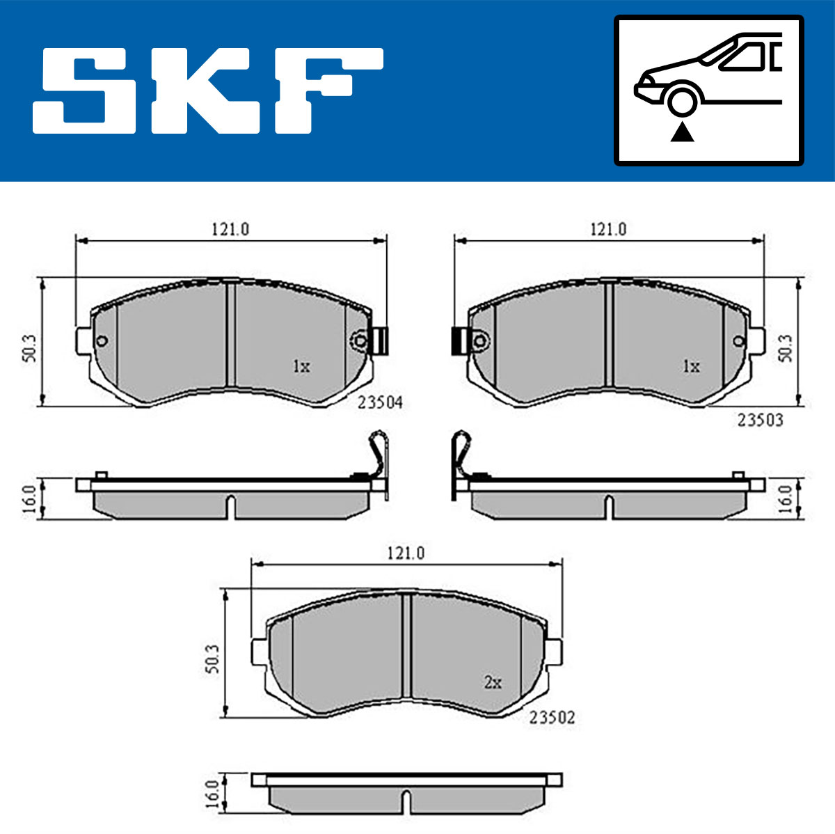 Brake Pad Set, disc brake - VKBP 80535 A SKF
