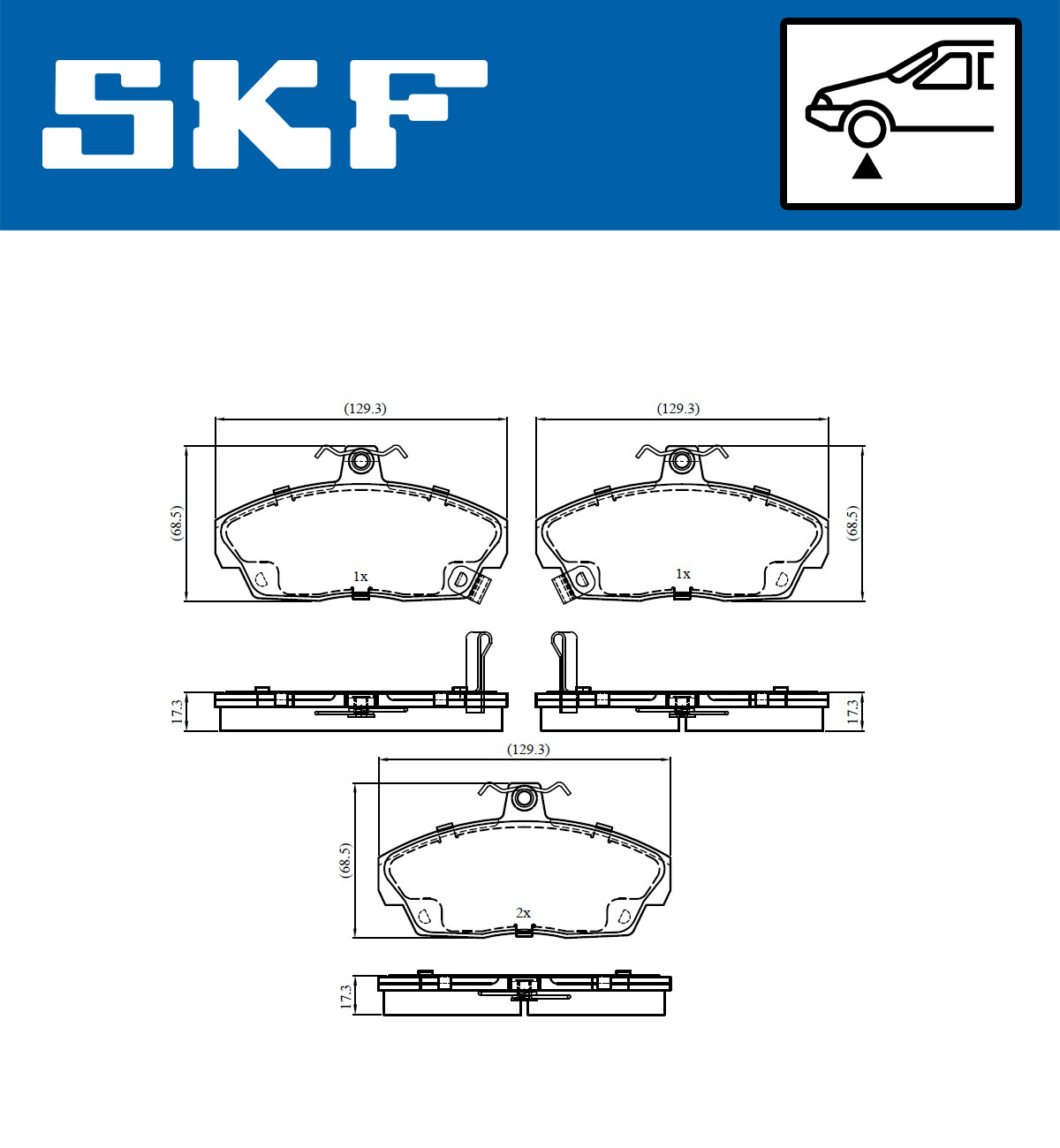 Brake Pad Set, disc brake - VKBP 80577 A SKF