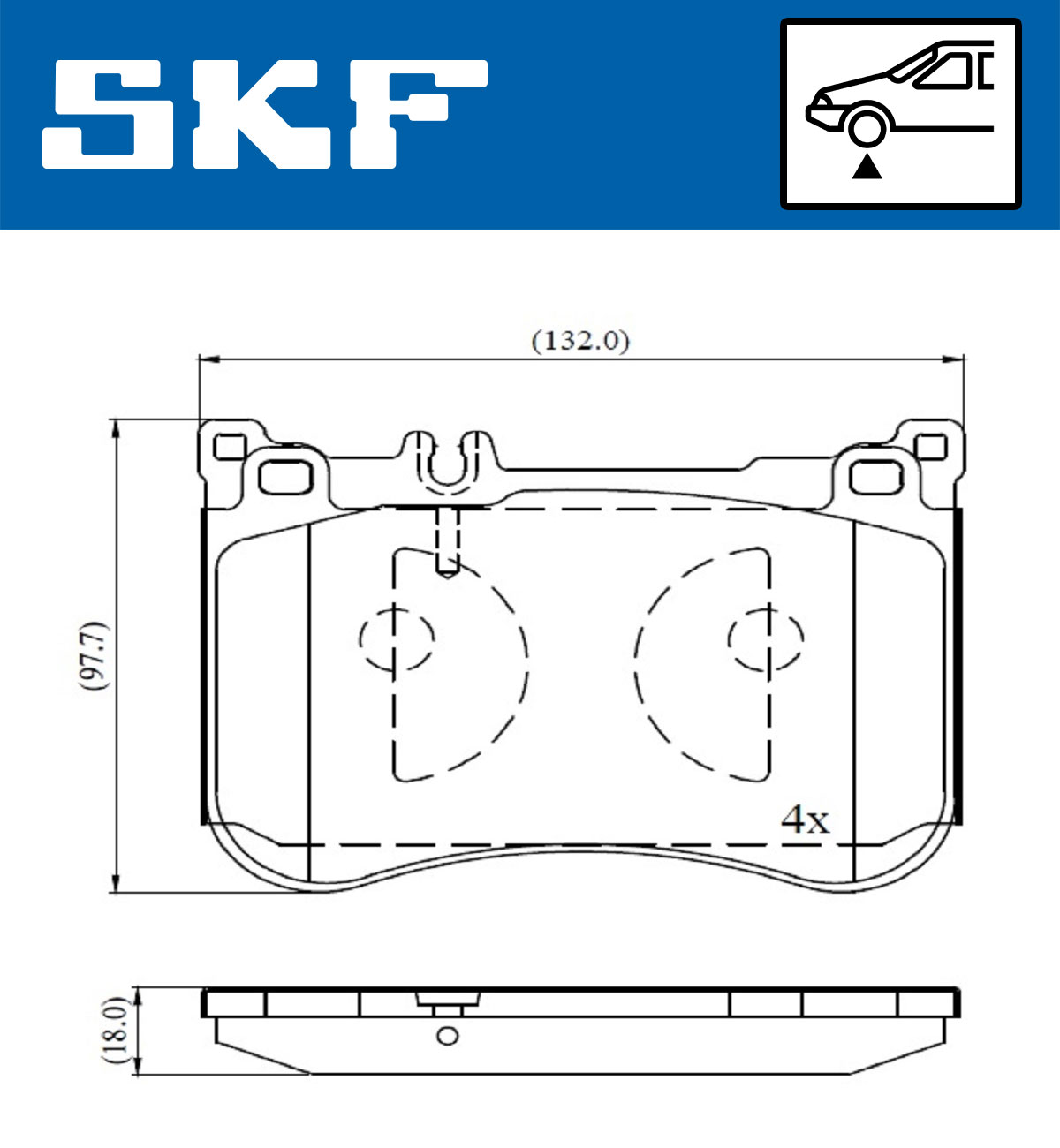 Brake Pad Set, disc brake - VKBP 80631 SKF