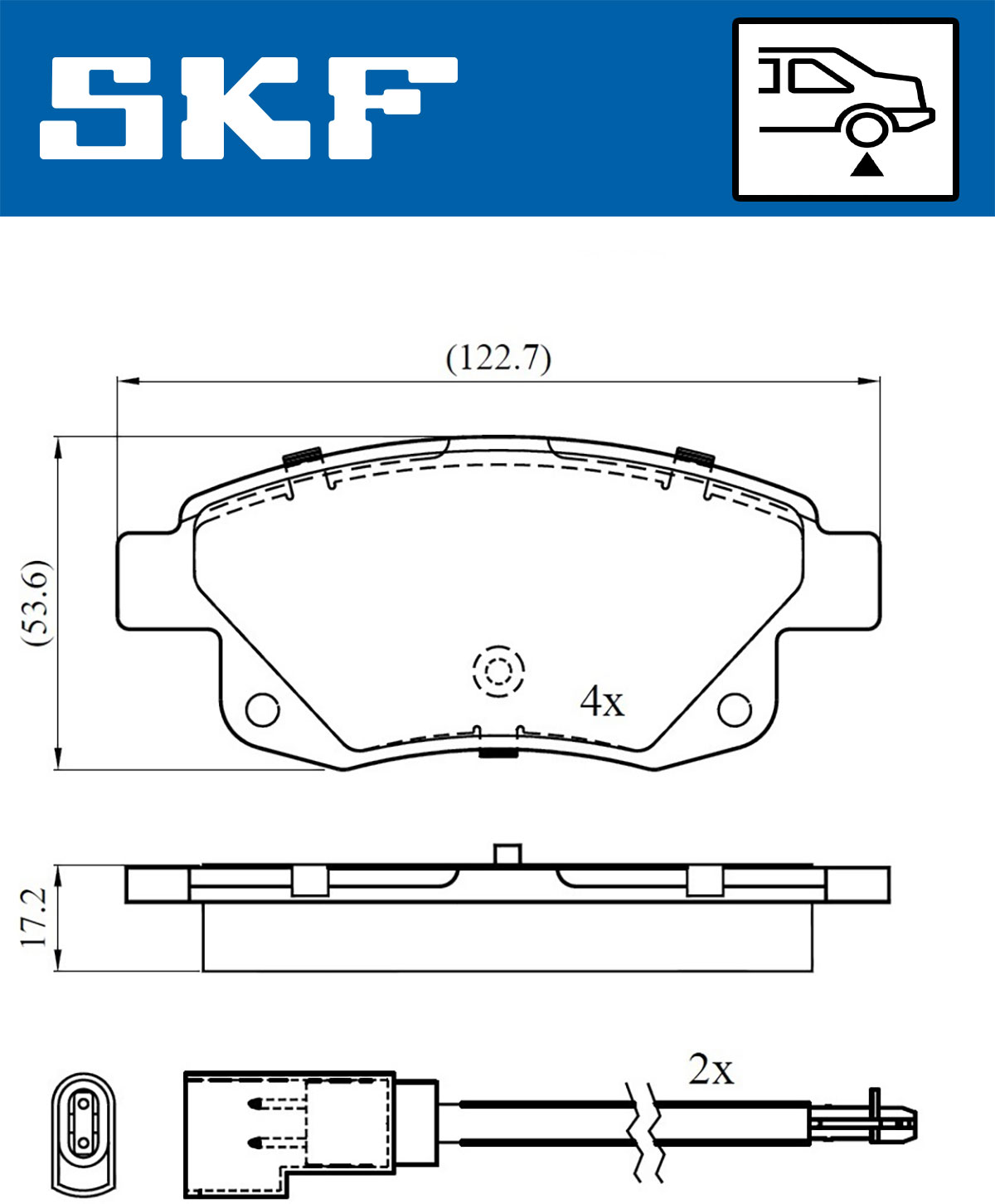 Brake Pad Set, disc brake - VKBP 90077 E SKF