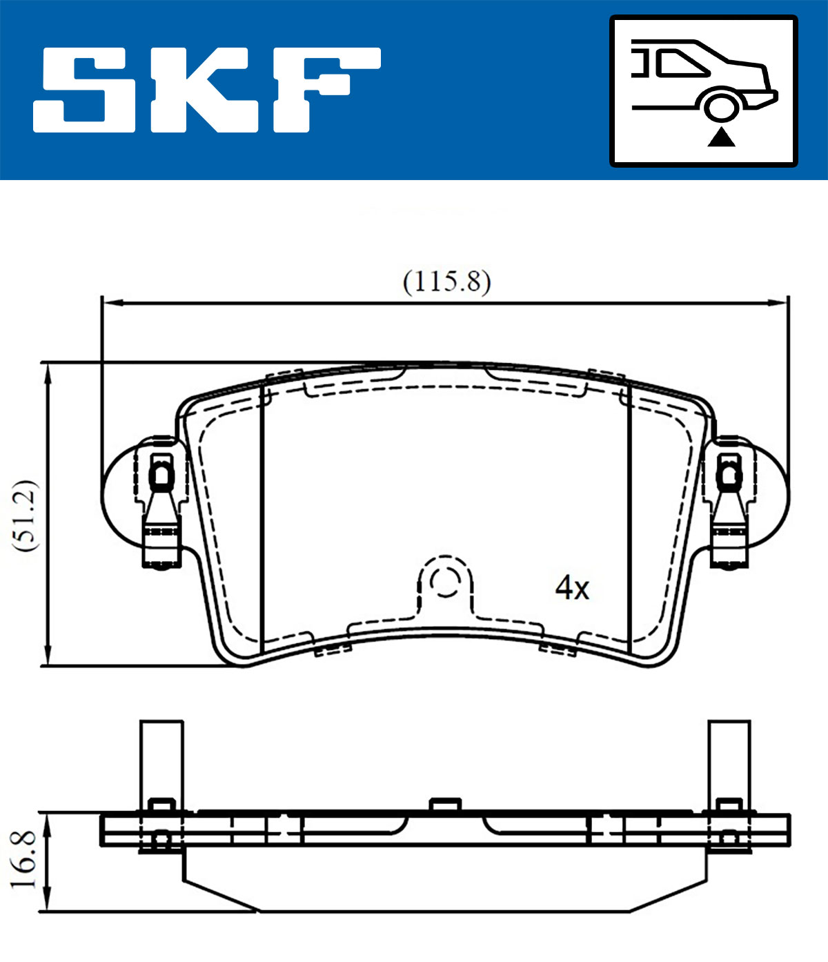 Brake Pad Set, disc brake - VKBP 90097 SKF