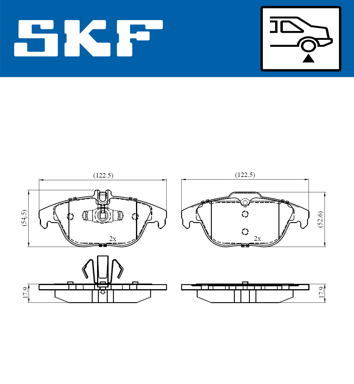 Brake Pad Set, disc brake - VKBP 90114 SKF