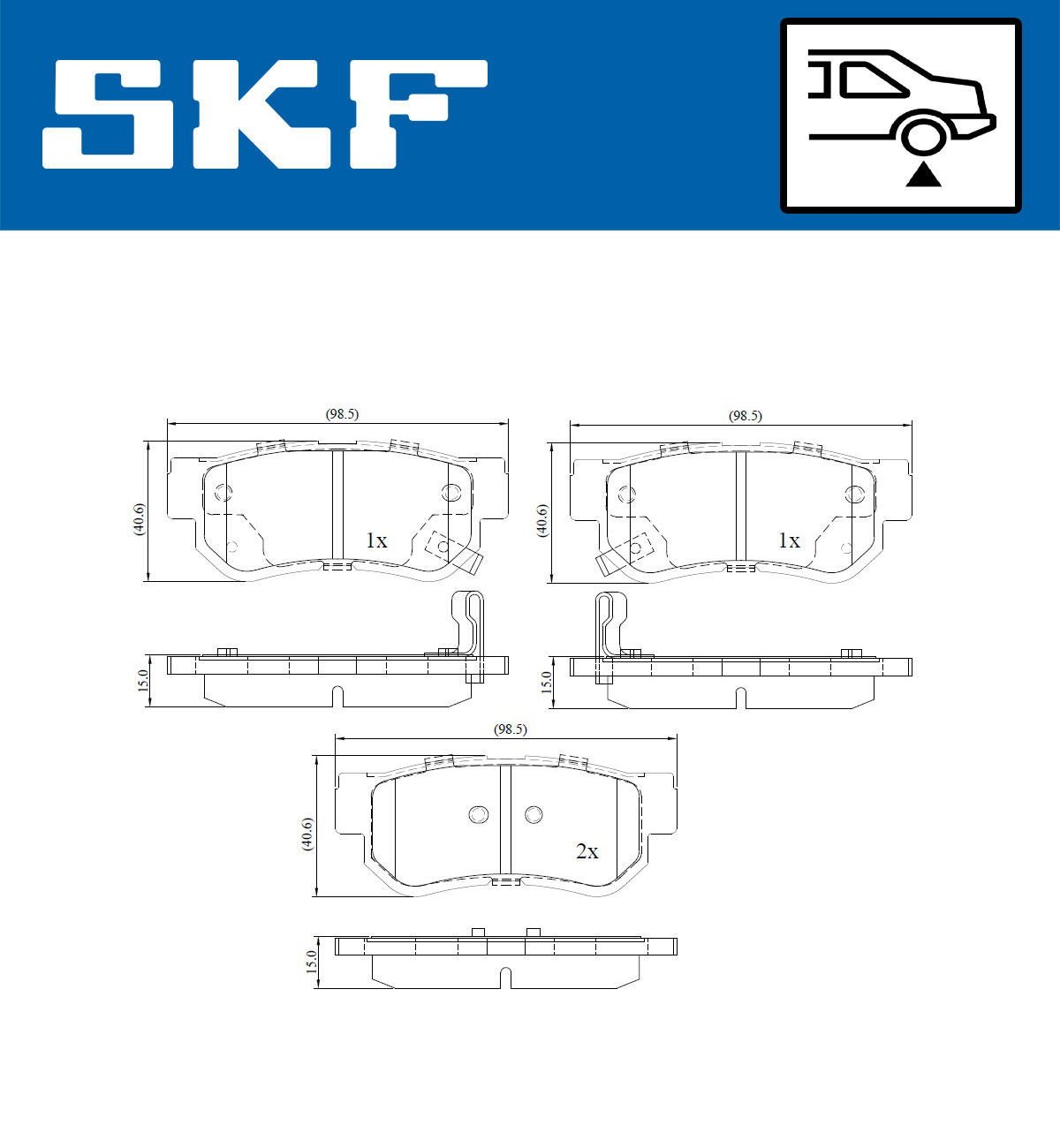 Brake Pad Set, disc brake - VKBP 90340 A SKF