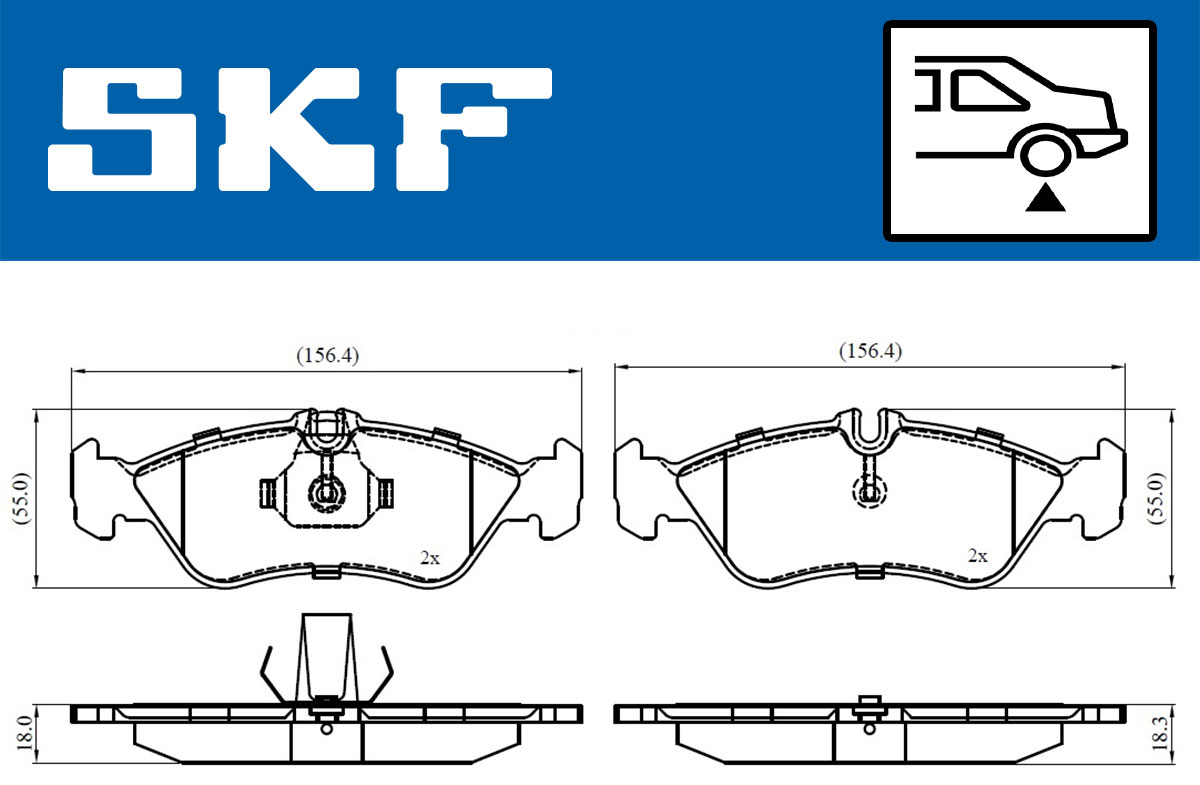 Brake Pad Set, disc brake - VKBP 90362 SKF