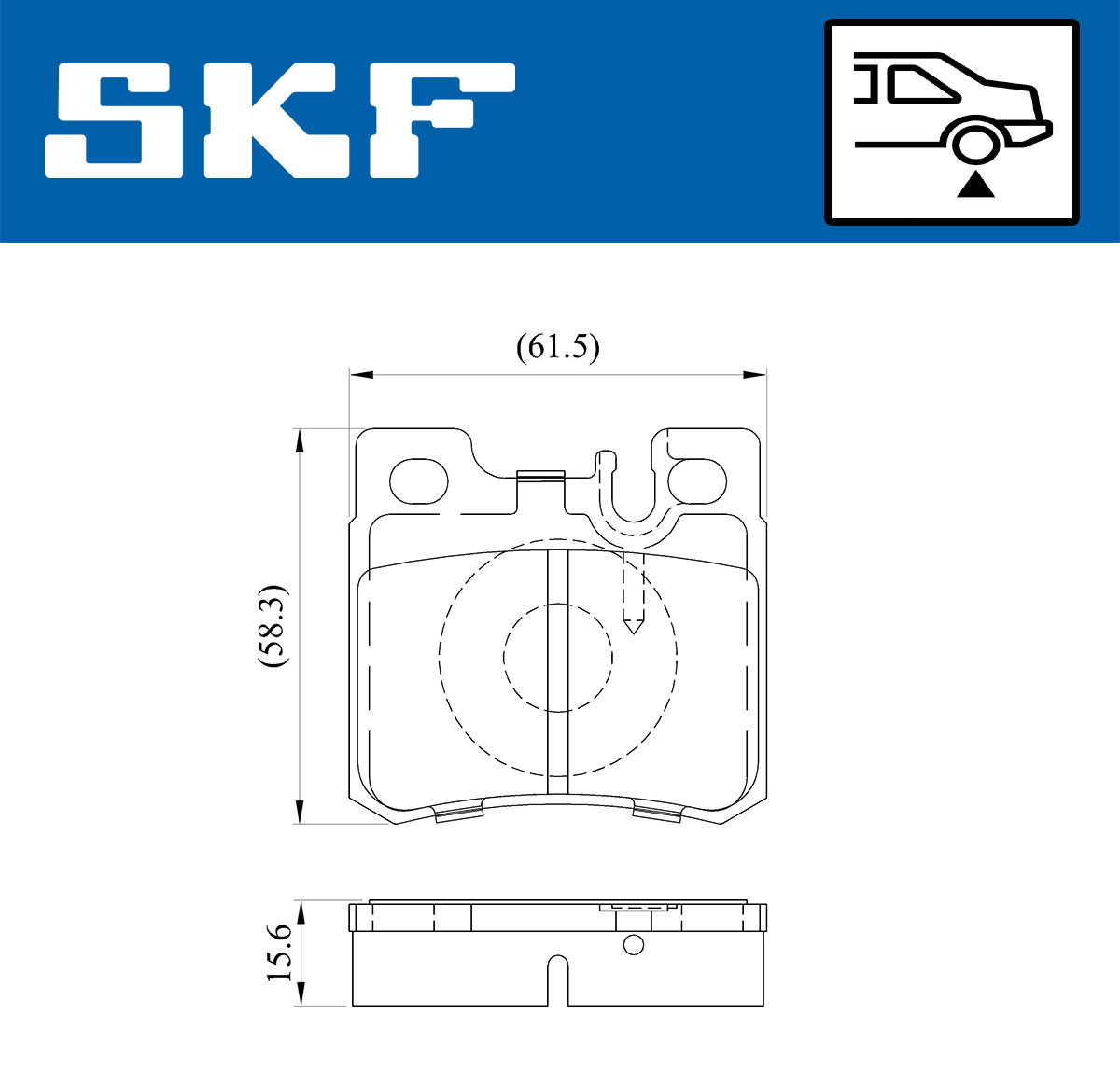 Brake Pad Set, disc brake - VKBP 90373 SKF