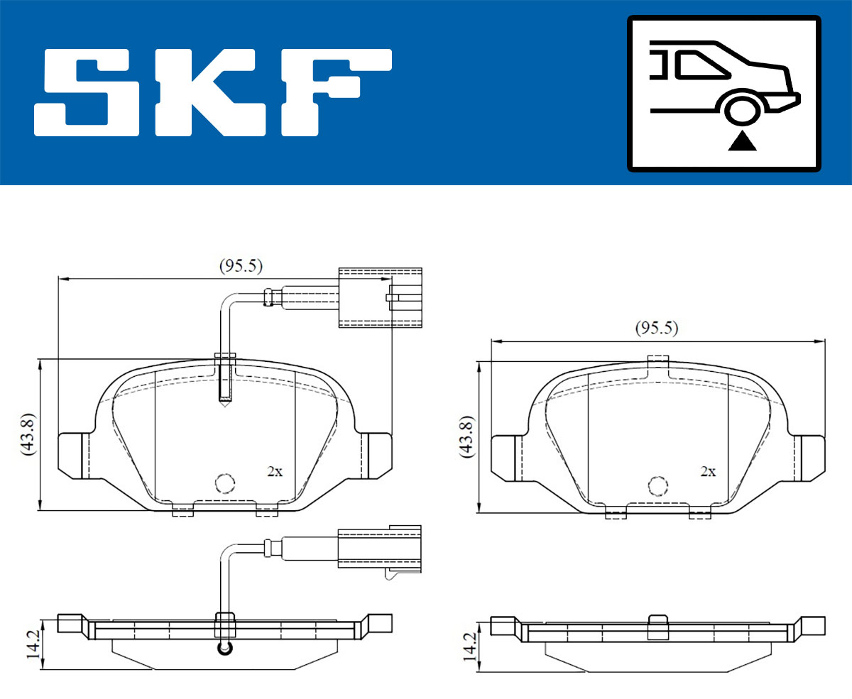 Brake Pad Set, disc brake - VKBP 90391 E SKF