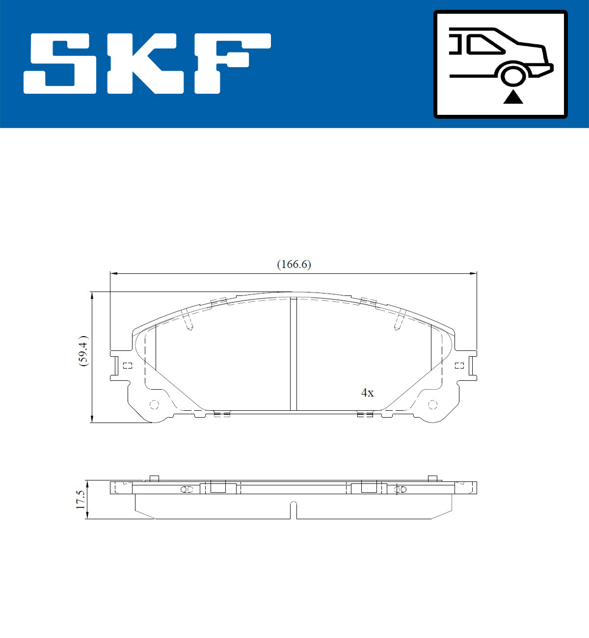 Brake Pad Set, disc brake - VKBP 90552 A SKF