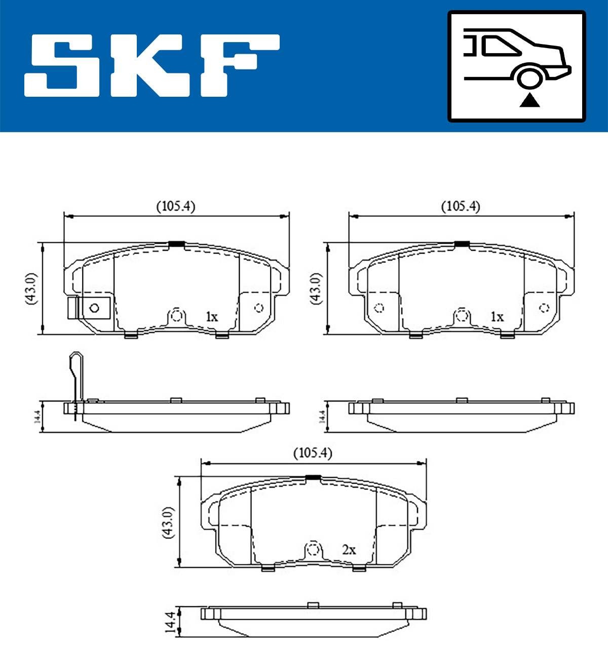 Brake Pad Set, disc brake - VKBP 90620 A SKF
