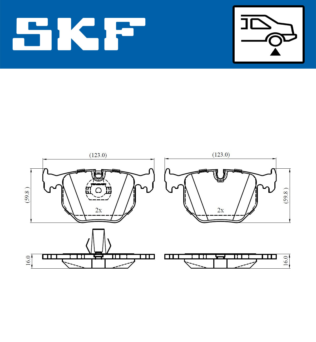 Brake Pad Set, disc brake - VKBP 90625 SKF