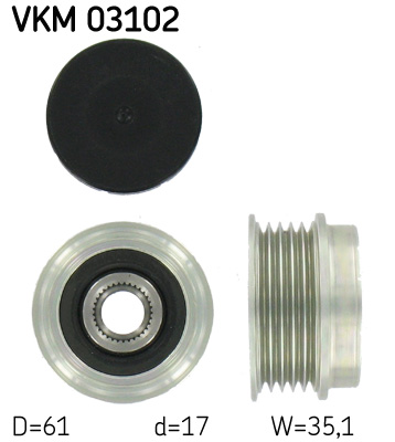 Alternator Freewheel Clutch - VKM 03102 SKF