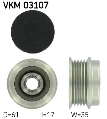 laisvos eigos sankaba, kint. sr. generatorius - VKM 03107 SKF