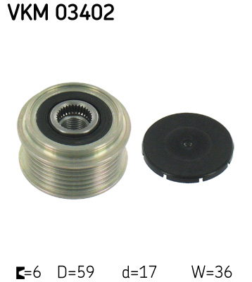 Alternator Freewheel Clutch - VKM 03402 SKF