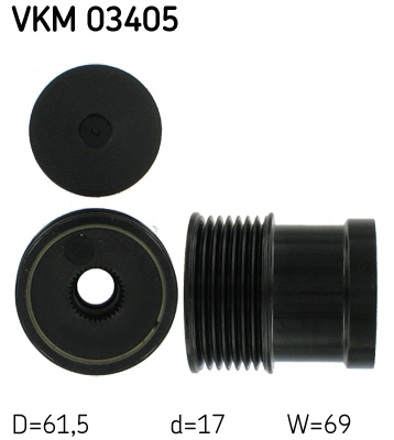 Alternator Freewheel Clutch - VKM 03405 SKF